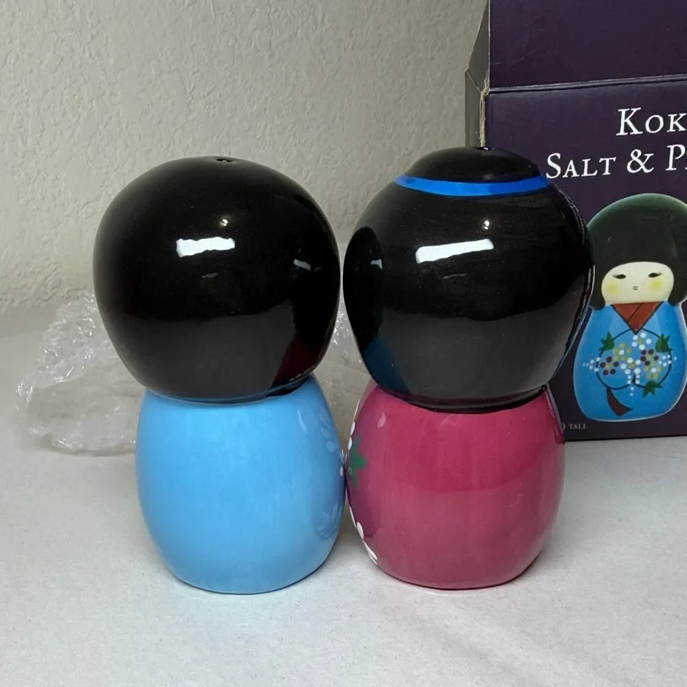 Kokeshi Doll Salt and Pepper Shakers